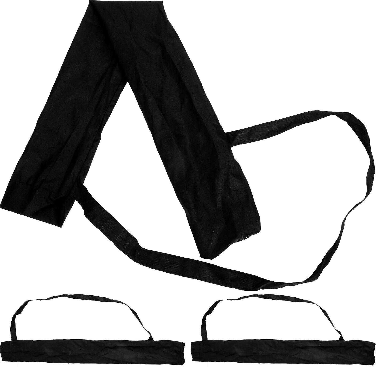 3pcs Umbrella Bag Portable Folding Long Umbrella Storage Bag For Outdoors Black
