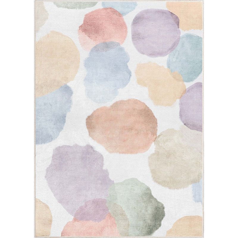 Well Woven Kids Rugs Watercolor Dot Area Rug