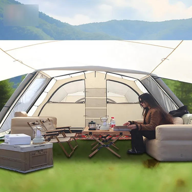 camping beach tent shade shelter casas de camping waterproof tent automatic outdoor double layer family camping tent