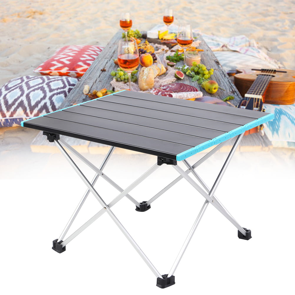Fugacal Portable Folding Outdoor Picnic Table Desk Camping Table Beach for Cooking Travel