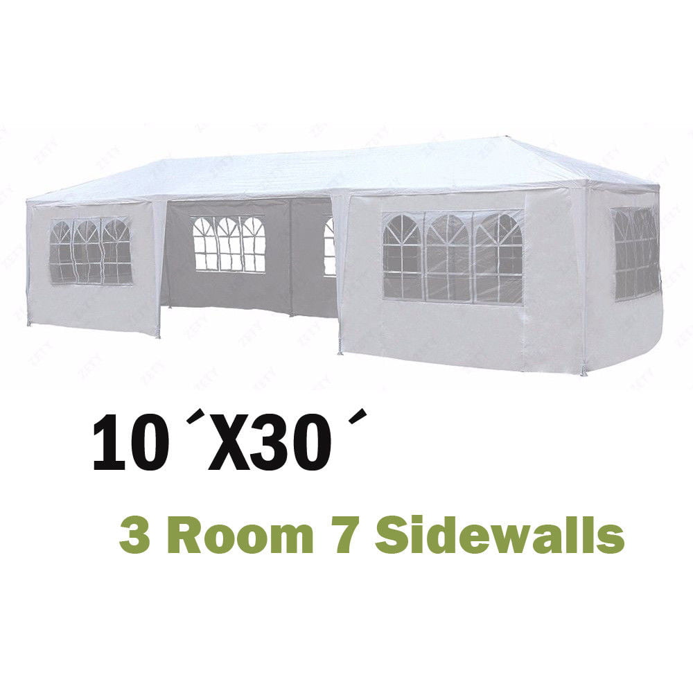 Ktaxon 7 Walls 10' x 30' Canopy Party Outdoor Wedding Tent Gazebo Pavilion Patio Tent