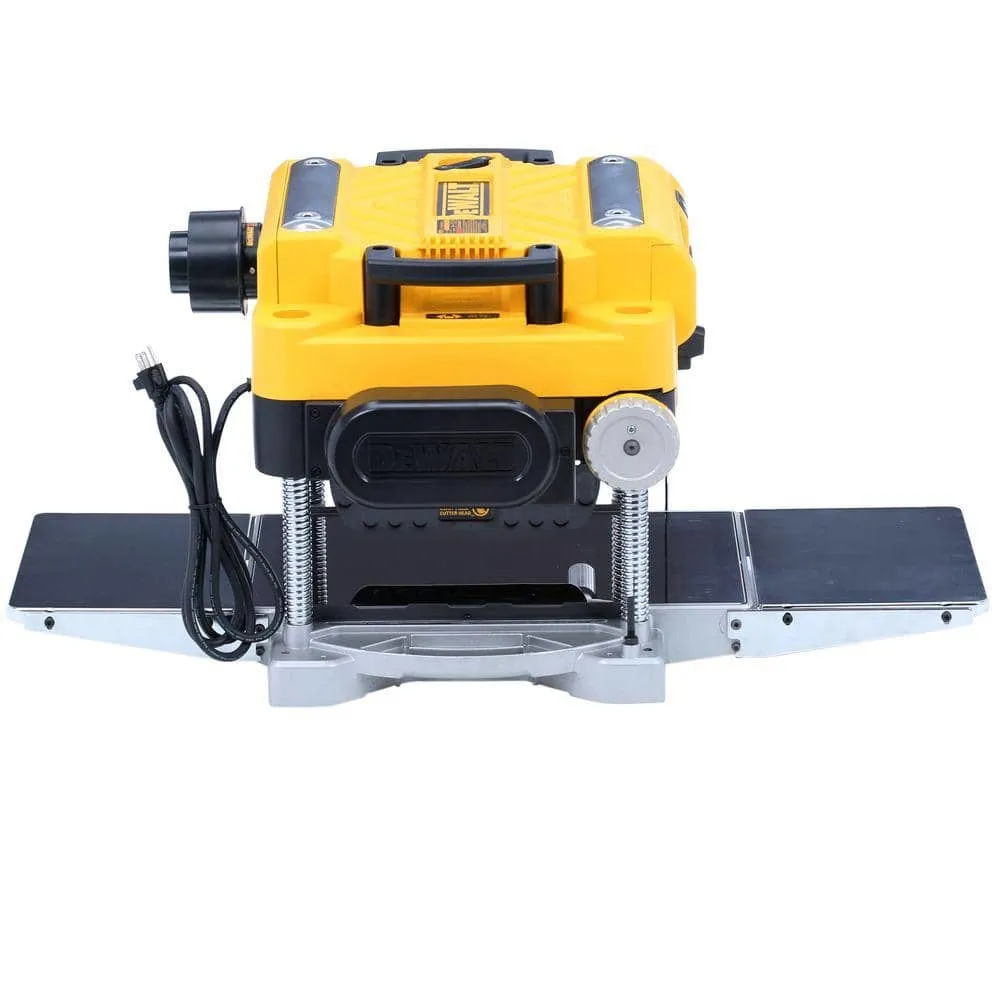 DEWALT 15 Amp Corded 13 in. Heavy-Duty 2-Speed Thickness Planer with (3) Knives, In Feed Table and Out Feed Table DW735X