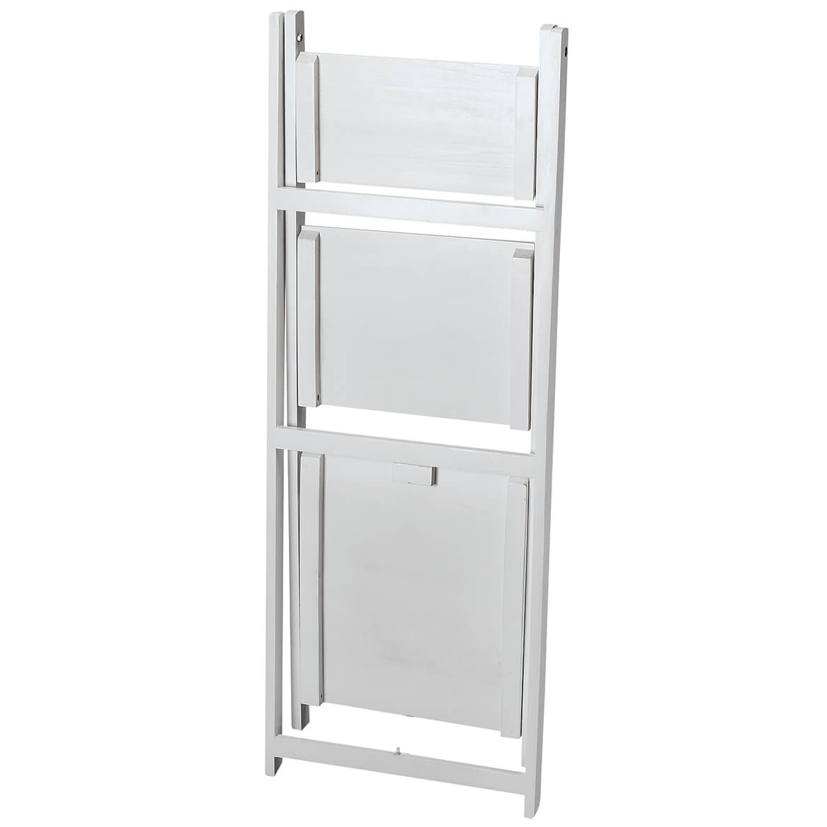 OakRidge Freestanding 3-Tier Ladder Shelf， Decorative Storage Rack， White