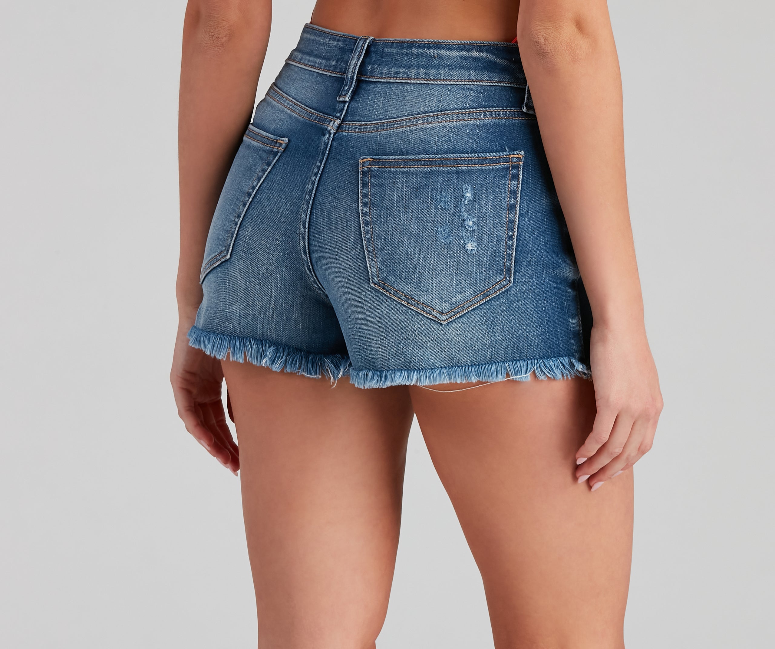 Day To Day High Rise Denim Shorts By Windsor Denim