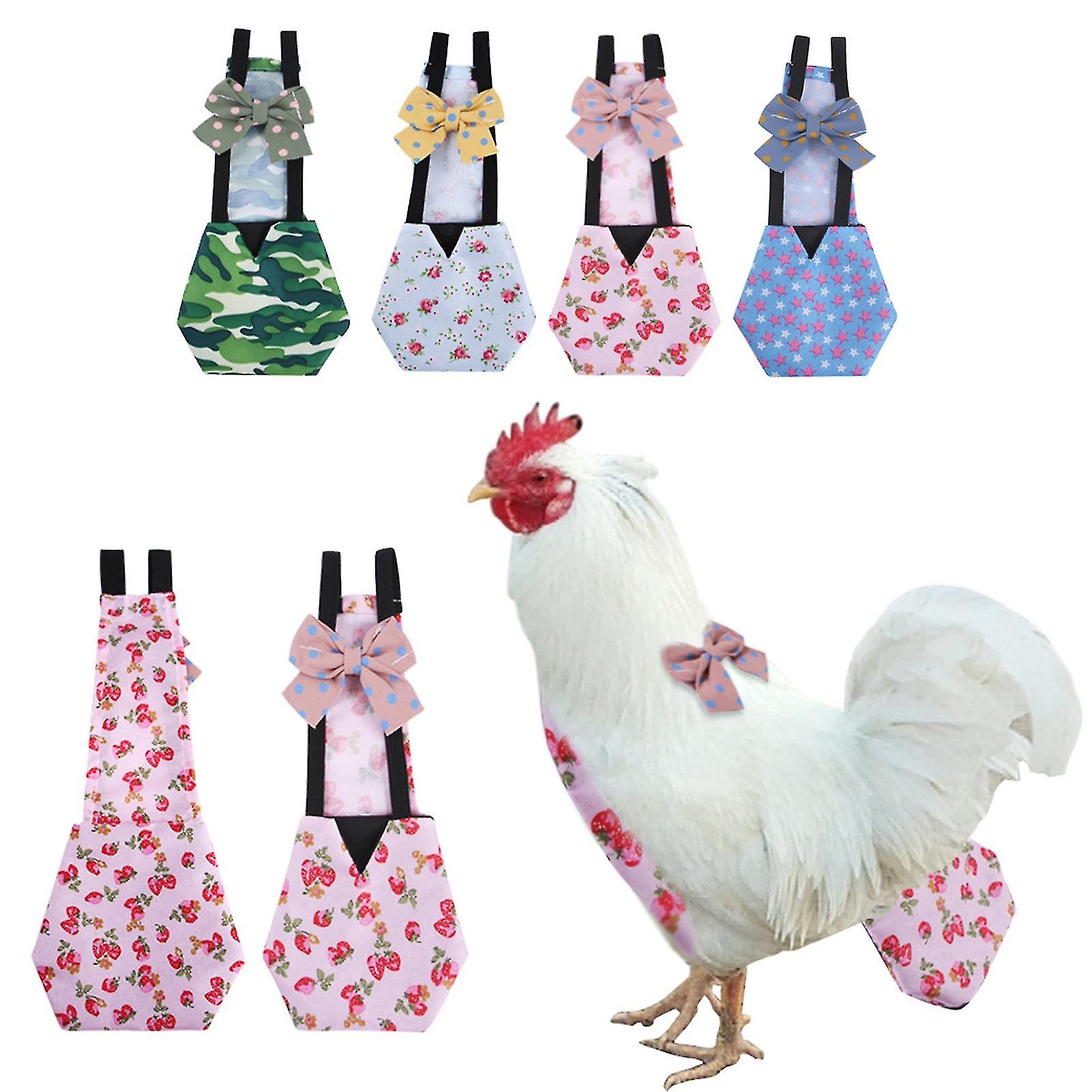 Miman Goose Clothes Printing Waterproof Washable Poultry Chicken Cloth Diapers With Bow Tie For Farm | Fruugo Us