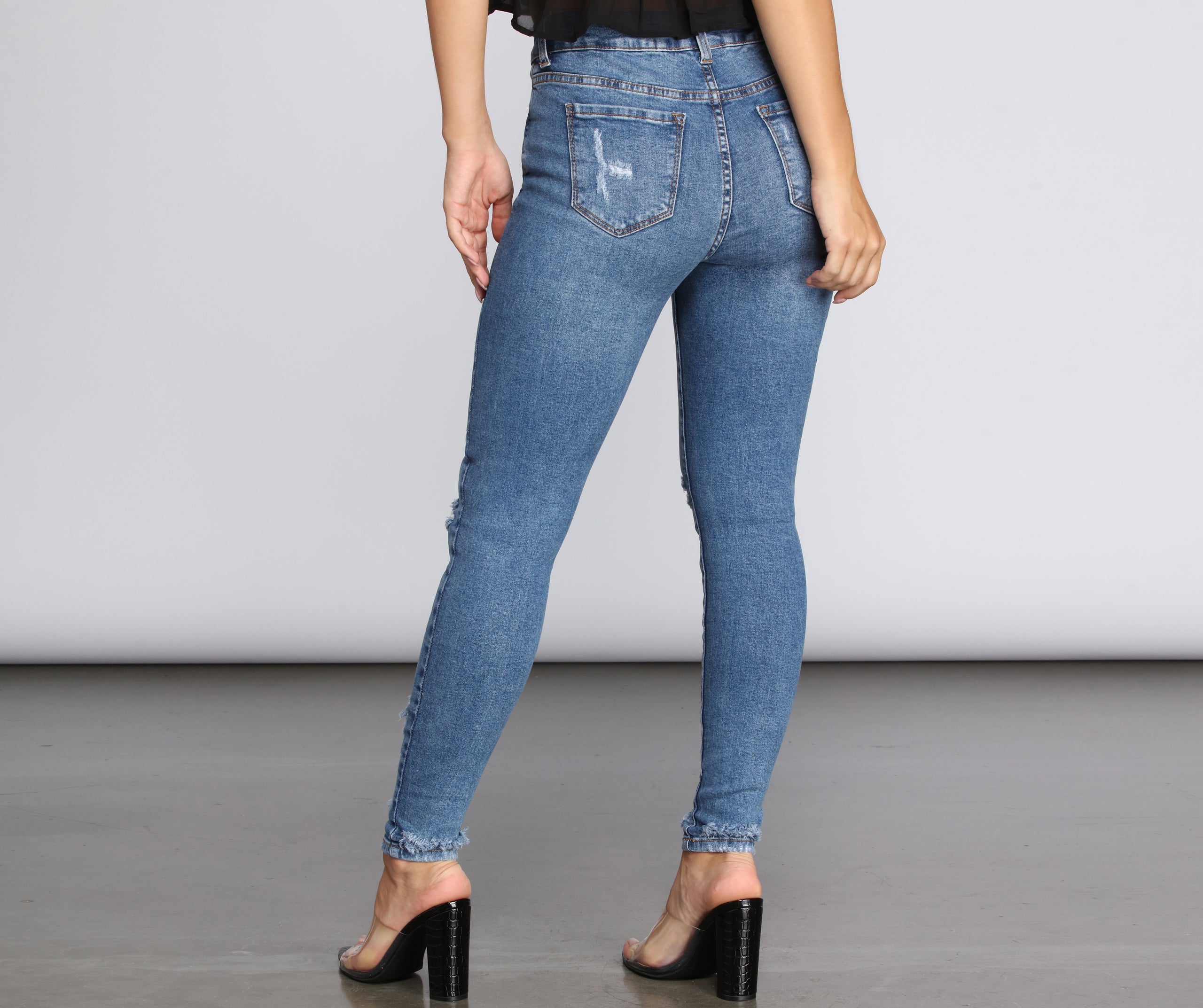 Middle Ground Distressed Skinny Jeans