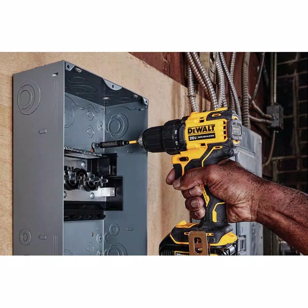 DEWALT ATOMIC 20-Volt MAX Cordless Brushless Compact 1/2 in. Drill/Driver with 20-Volt Lithium-Ion Compact (2) 2.0Ah Battery and#8211; XDC Depot