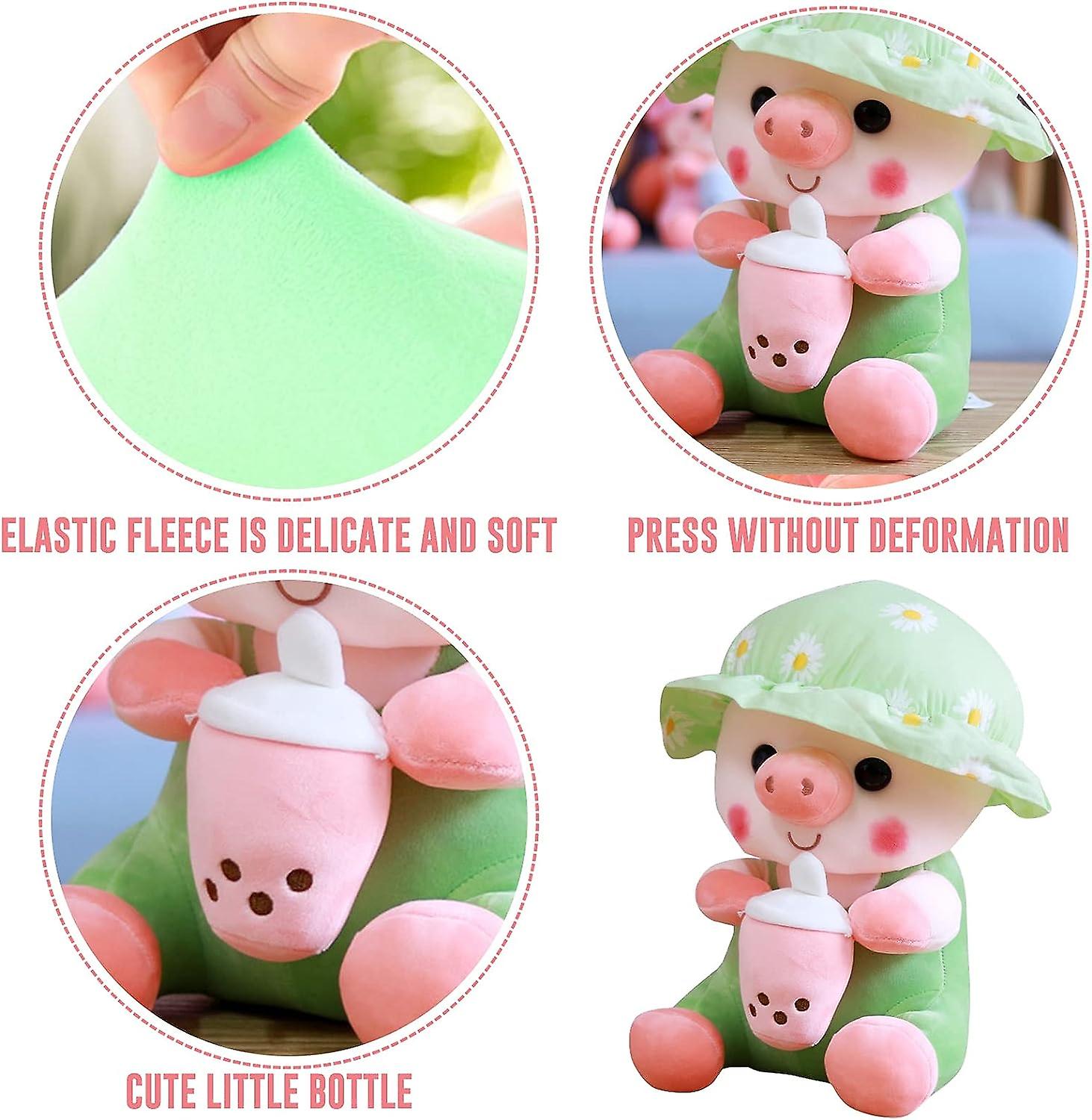 9'' Stuffed Animals Pig Plush Dolls Green Cute Piggy Plushie Toys For Girls Boys
