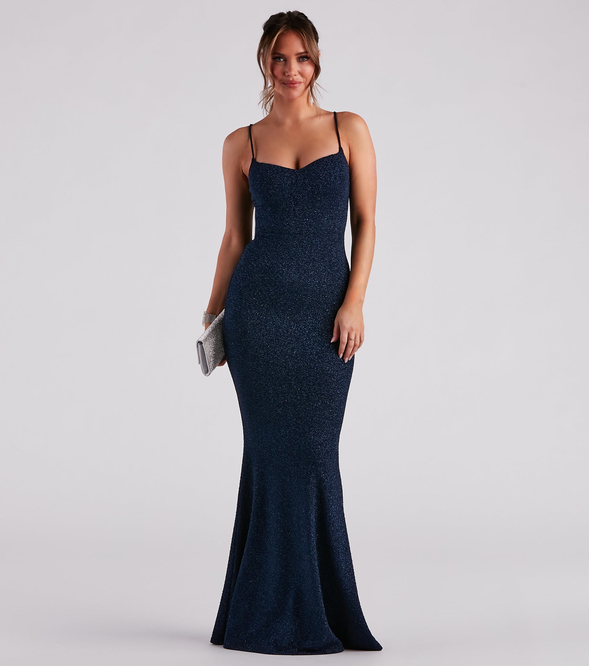 Ainsley Glittering Evening Gown - flesh intothemoonlight