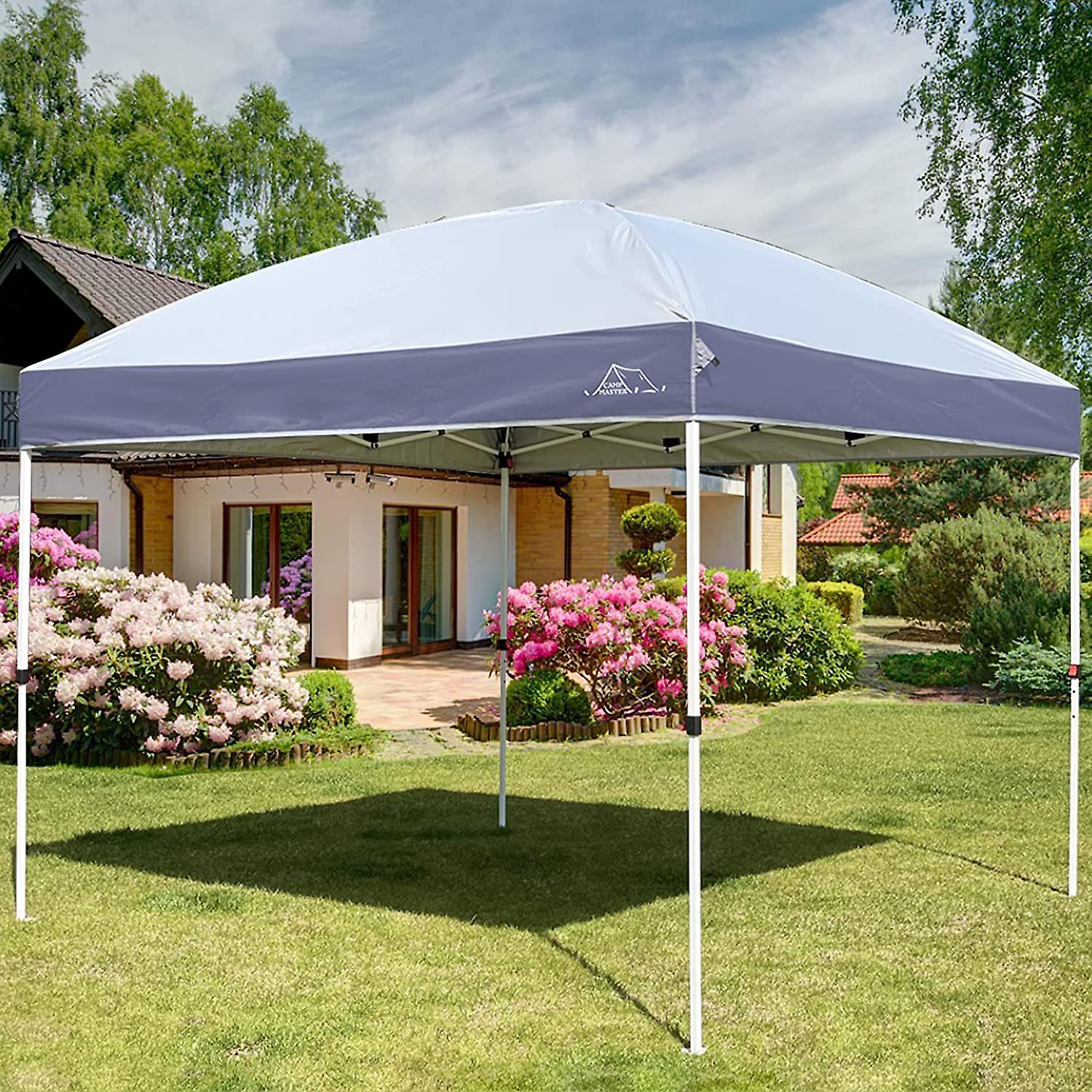 Canopy Tent， Outdoor 10x10 Pop Up Dome Canopy，patio Tents For Parties，quick Easy Up Canopies With Waterproof Roof Roller Bag 4 Sandbags (10x10 Ft， Gra