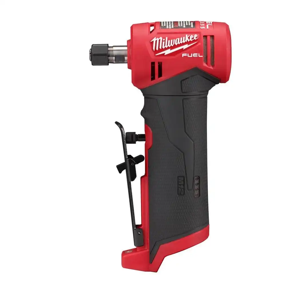 Milwaukee M12 FUEL 12V Li-Ion Cordless 3/8 in. Impact Wrench with Right Angle Impact Wrench, High Speed Ratchet & Die Grinder 2554-20-2564-20-2567-20-2485-20