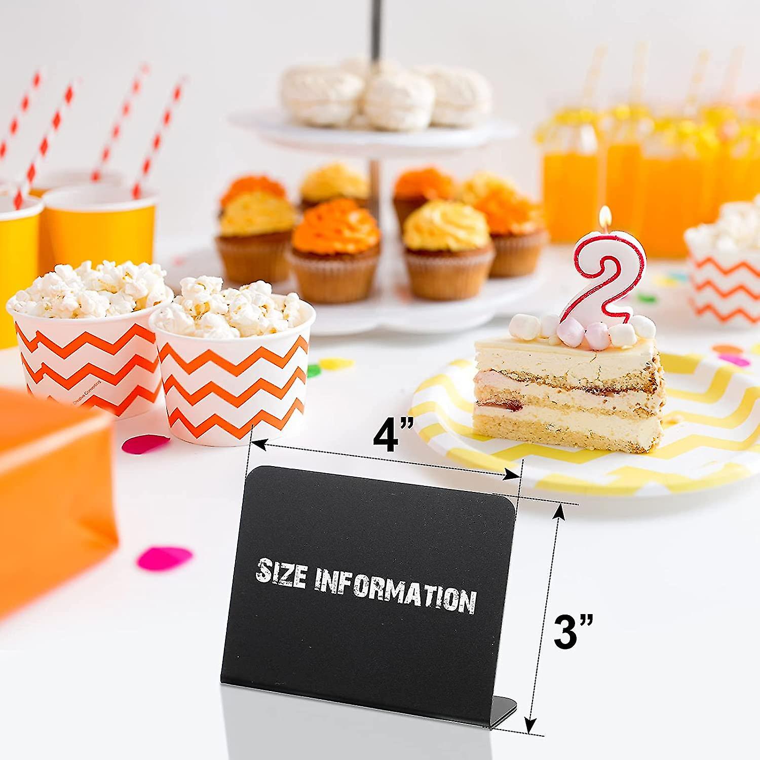 20pcs 4 X 3 Inches Mini Chalkboard Table Tent Sign Chalkboard Buffet Tags Food For Party Tabletop C