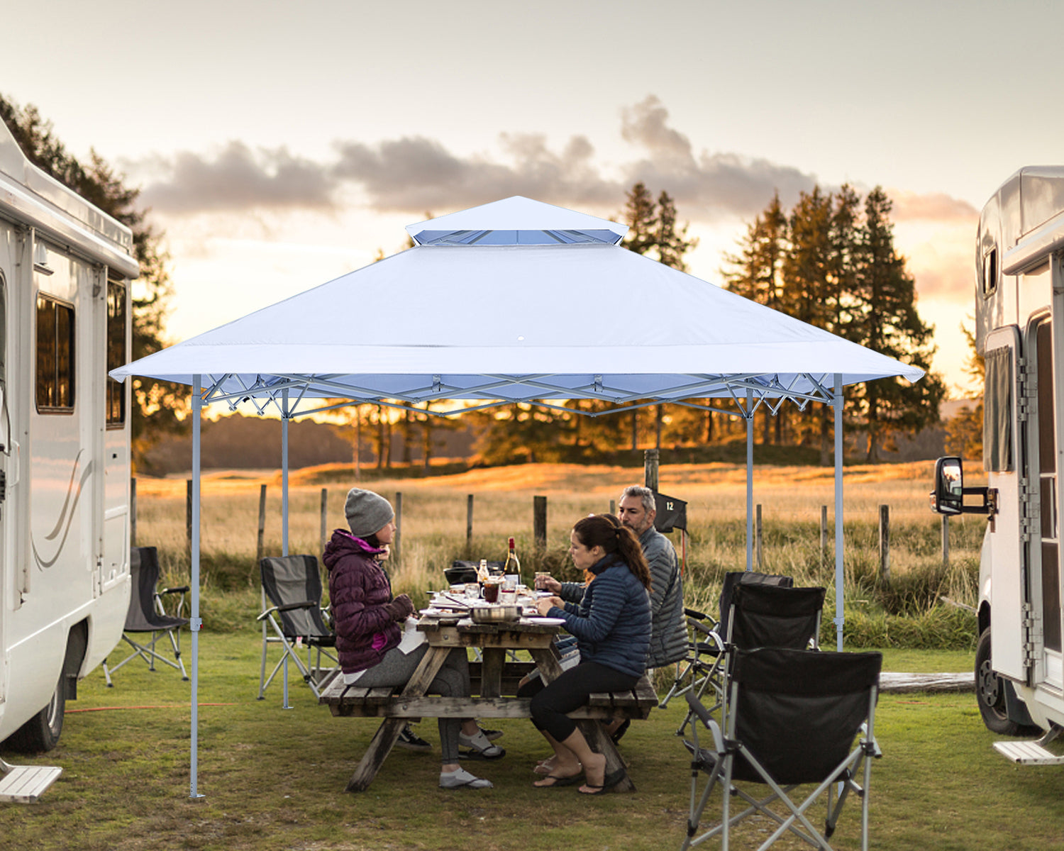 ABCCANOPY 13 ft x13 ft Outdoor Gazebo Pop up Sun Shade Canopy Tent, White