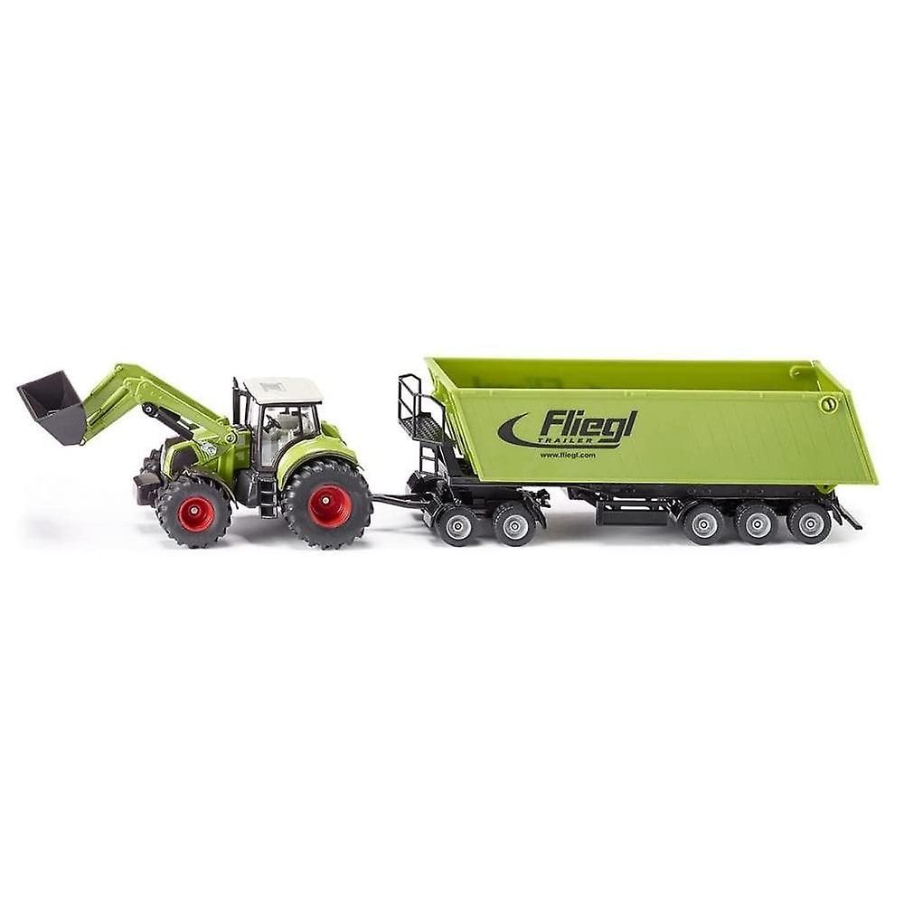 Siku Claas Axion 850 Tractor， Frontloader， Dolly and Trailer 1:50 1949