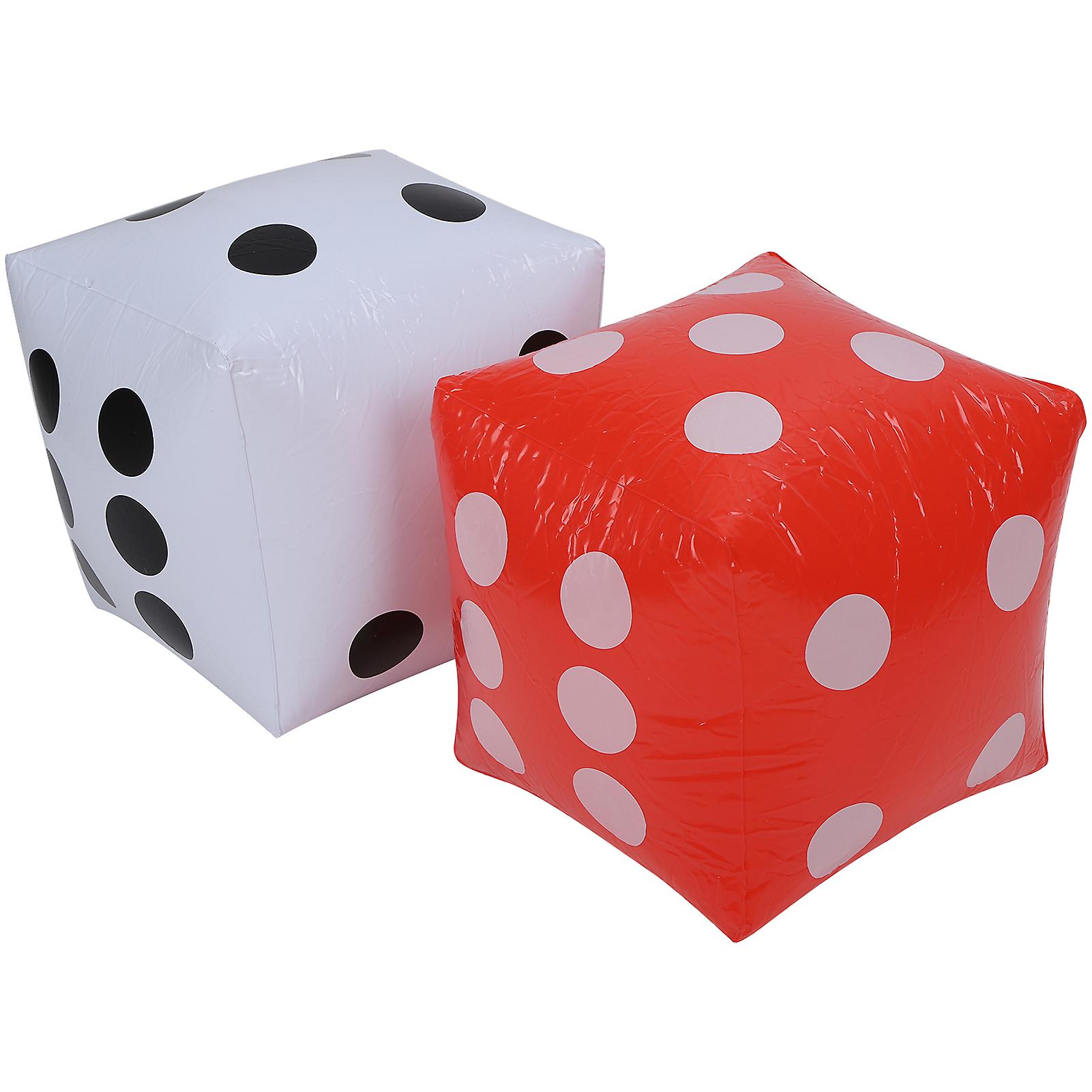 Dice Balloon Party Outdoor Toy Pvc Inflatable Education Craft Supplies Red White