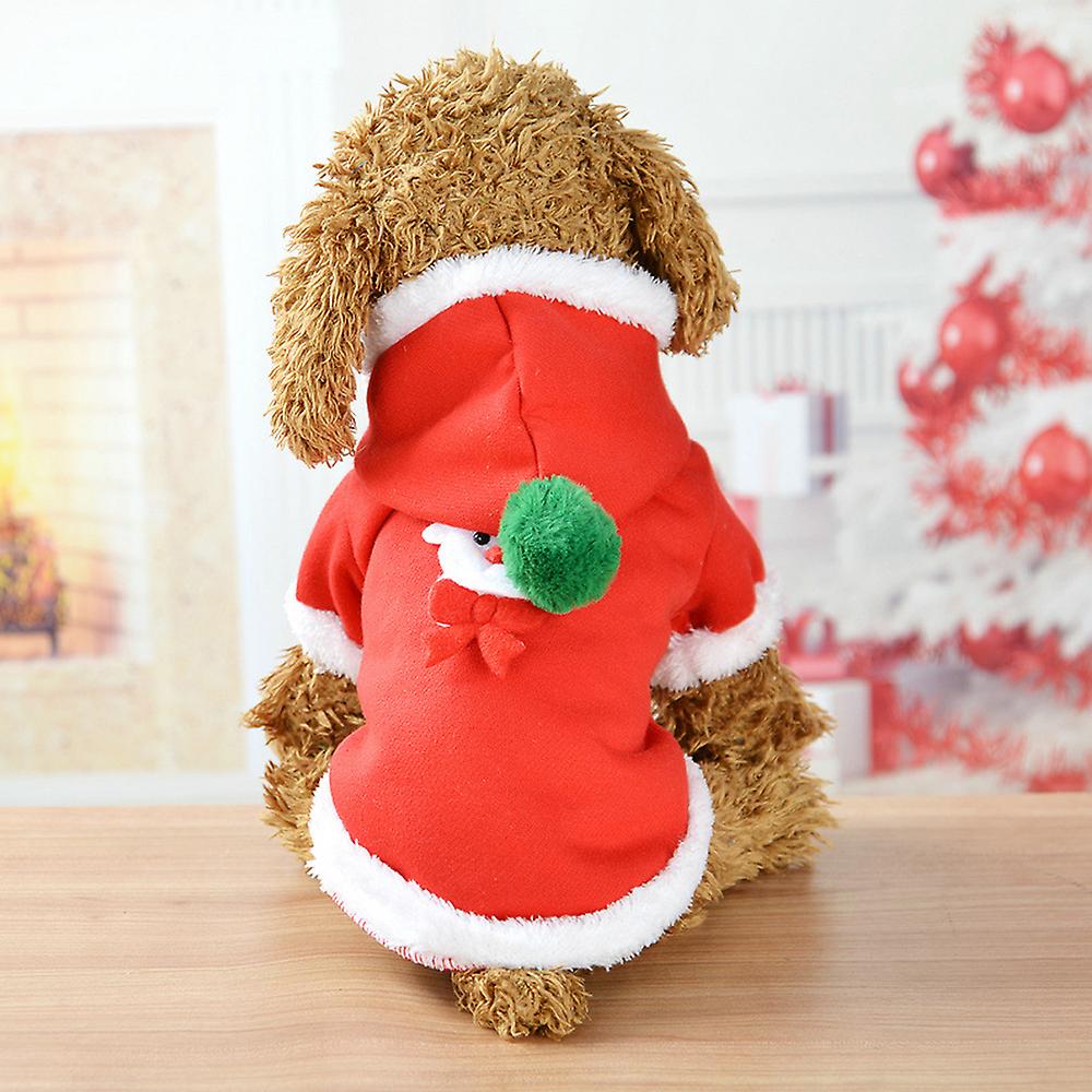 Winter Thicken Christmas Elk Relaxation Coat Dog Decoration Costume Pet Supplies Soft Comfortable Warm Cloth  S