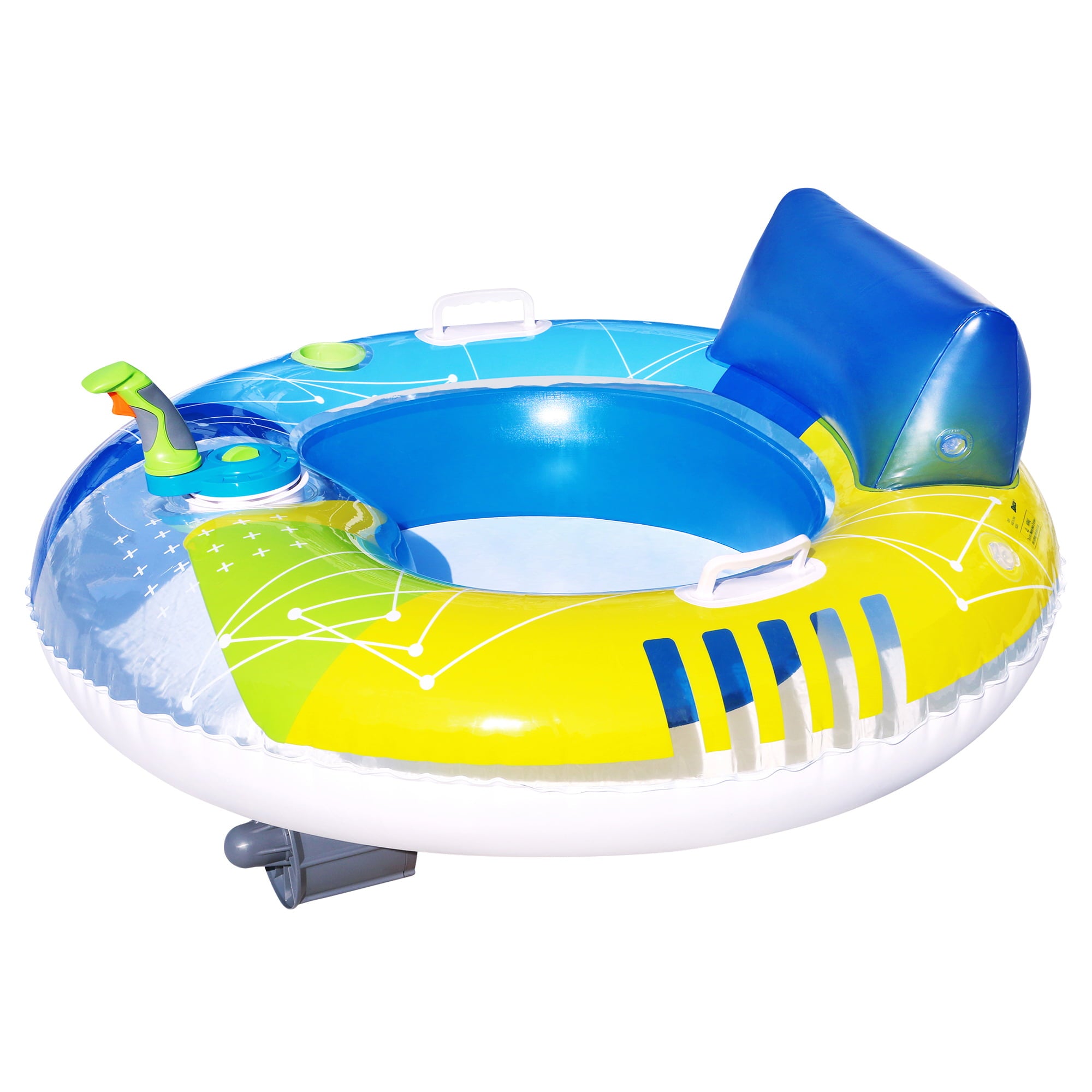 Banzai Motorized Pool Cruiser Multicolor Teens Adults Battery Powered PVC Summer Float, Ages 14+, Unisex