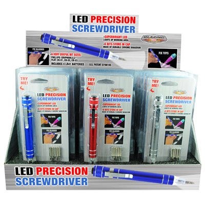 Blazing LED Precision Screwdriver 6 Bits