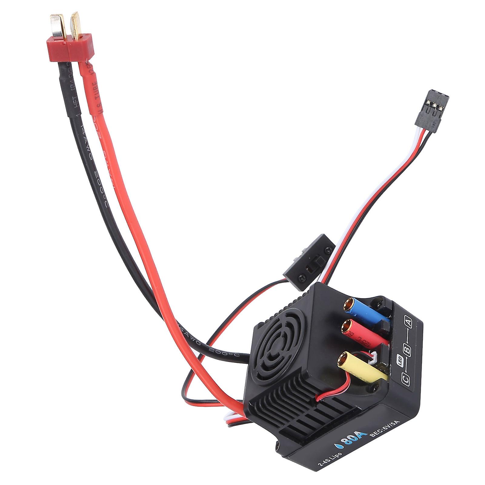 Rc 80a Brushless Waterproof Esc Electronic Speed Controller For 1/8 Rc Car Upgrade Parts