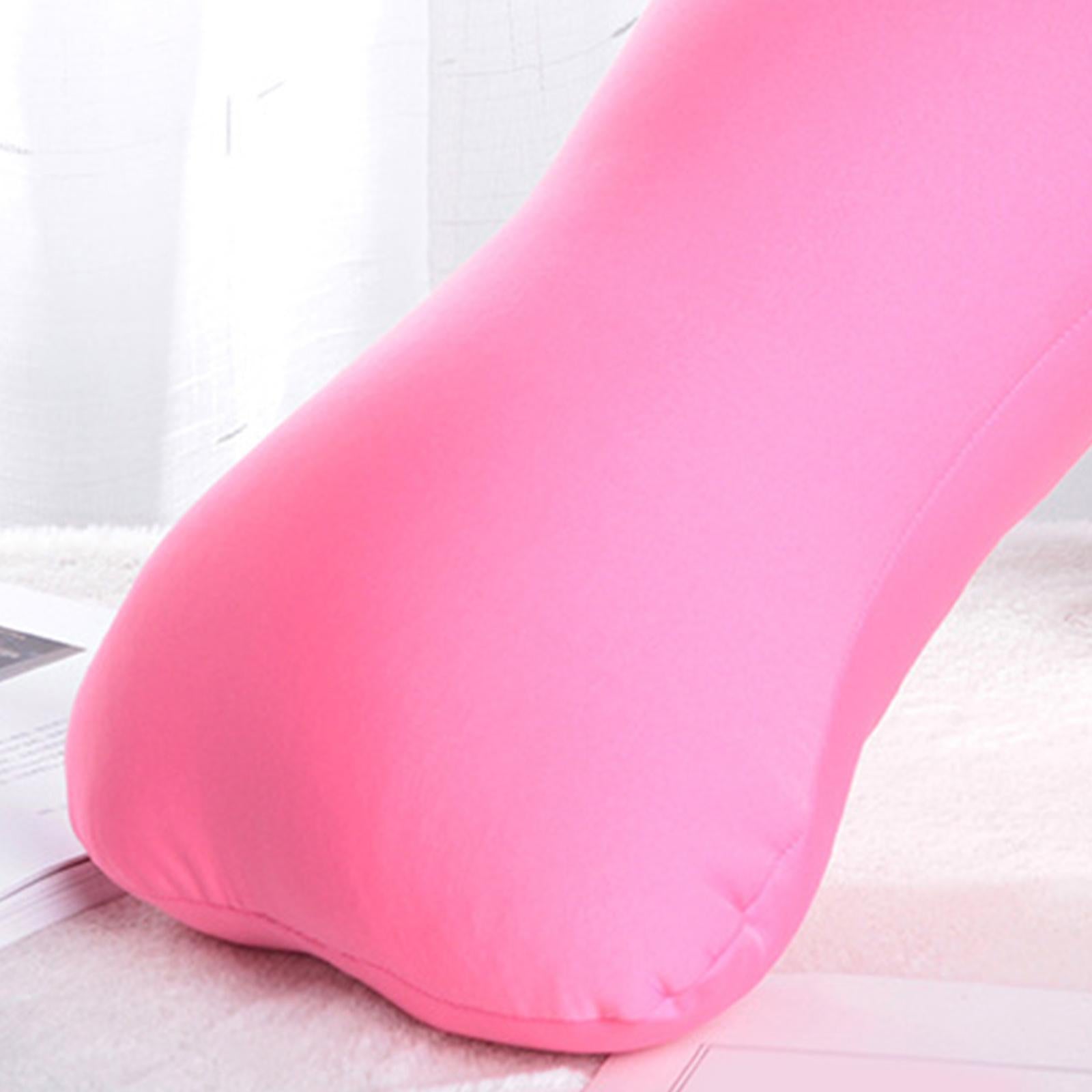 Microbead Back Cushion Neck Support Roll Pillow , 38x20cm Pink