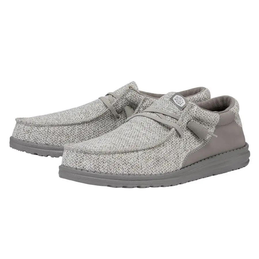 Wally Stitched Flecked Woven - Grey