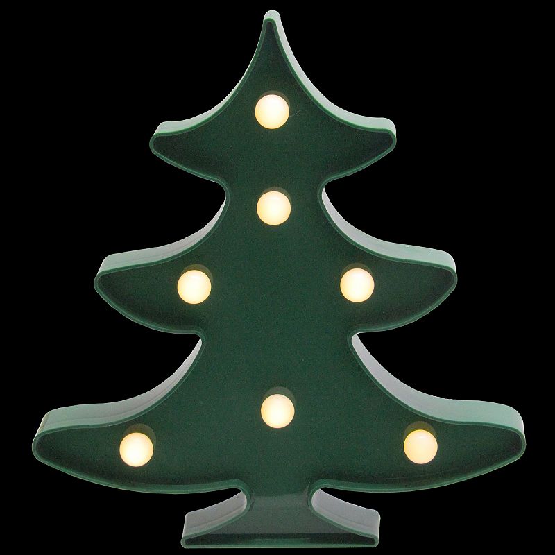 Northlight Green Christmas Tree Marquee Wall Sign Table Decor