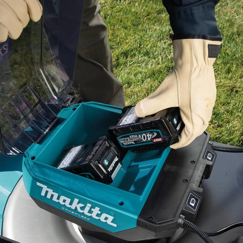 Makita 40-Volt max XGT Brushless Cordless 21 in. Walk Behind Self-Propelled Commercial Lawn Mower Kit (4.0Ah) GML01SM