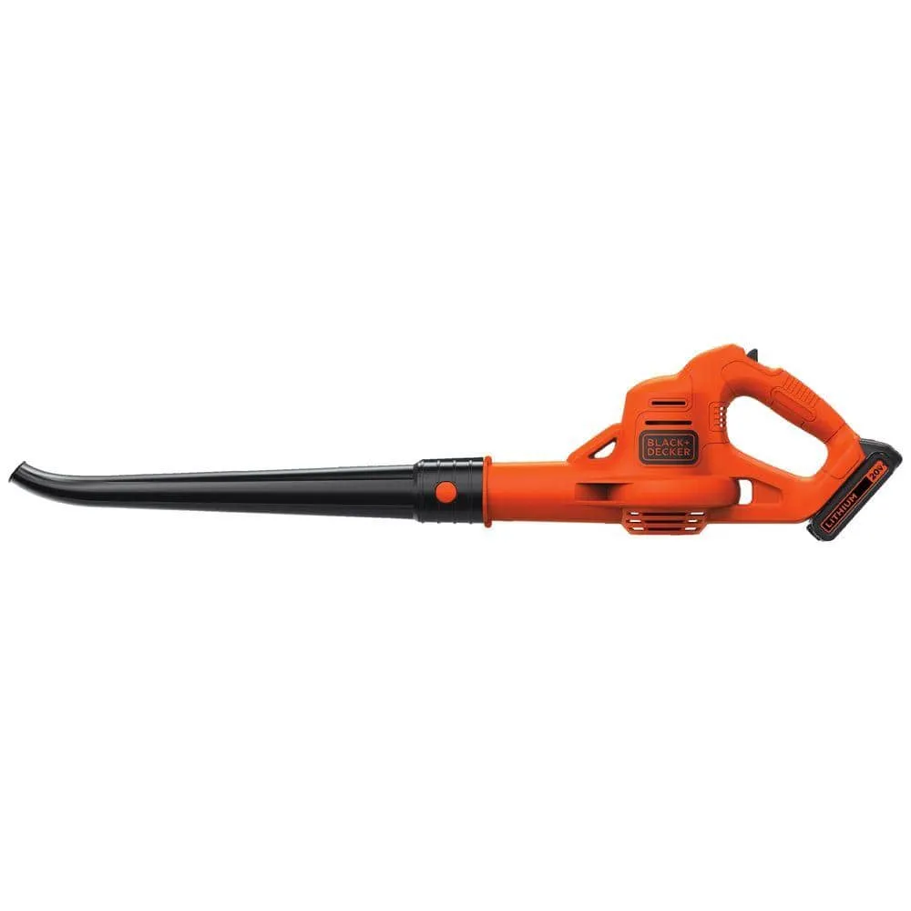 BLACK+DECKER 20V MAX 130 MPH 100 CFM Cordless Battery Powered Handheld Leaf Blower Kit with (1) 1.5Ah Battery & Charger LSW221