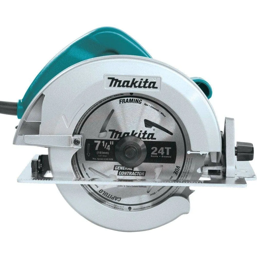 Makita 7-1/4 in. 15 Amp Corded Circular Saw with Dust Port 2 LED Lights 24T Carbide Blade 5007F