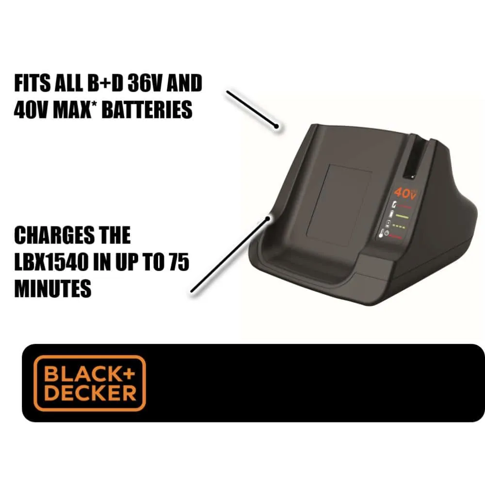 BLACK+DECKER 40V MAX Lithium Ion Battery Charger LCS40