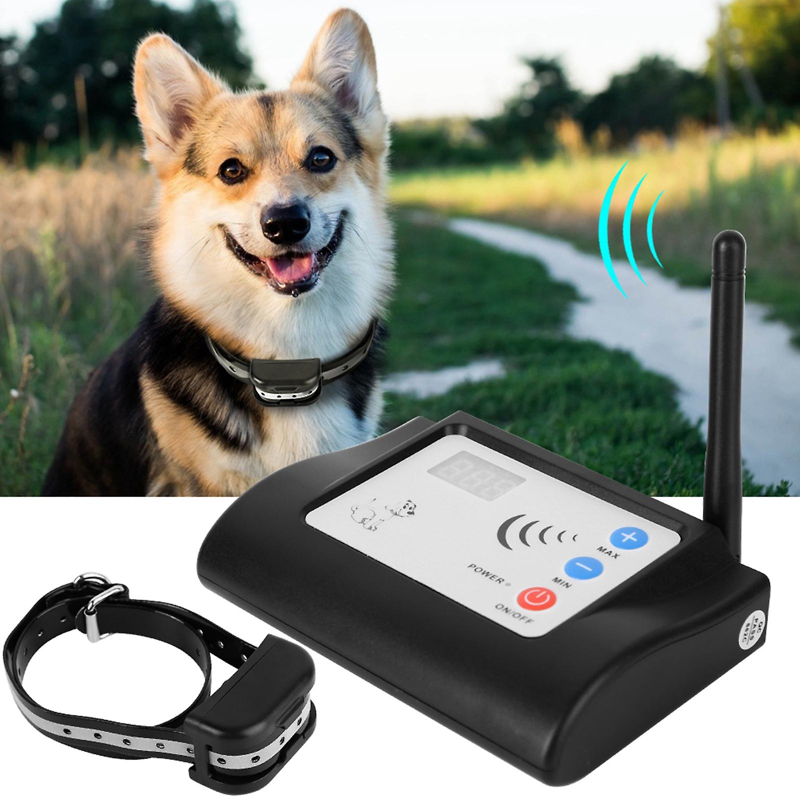 Rechargeable Dog Training Collar Led Wireless Electronic Pet Fence System (eu Plug 100and#8209;240v)