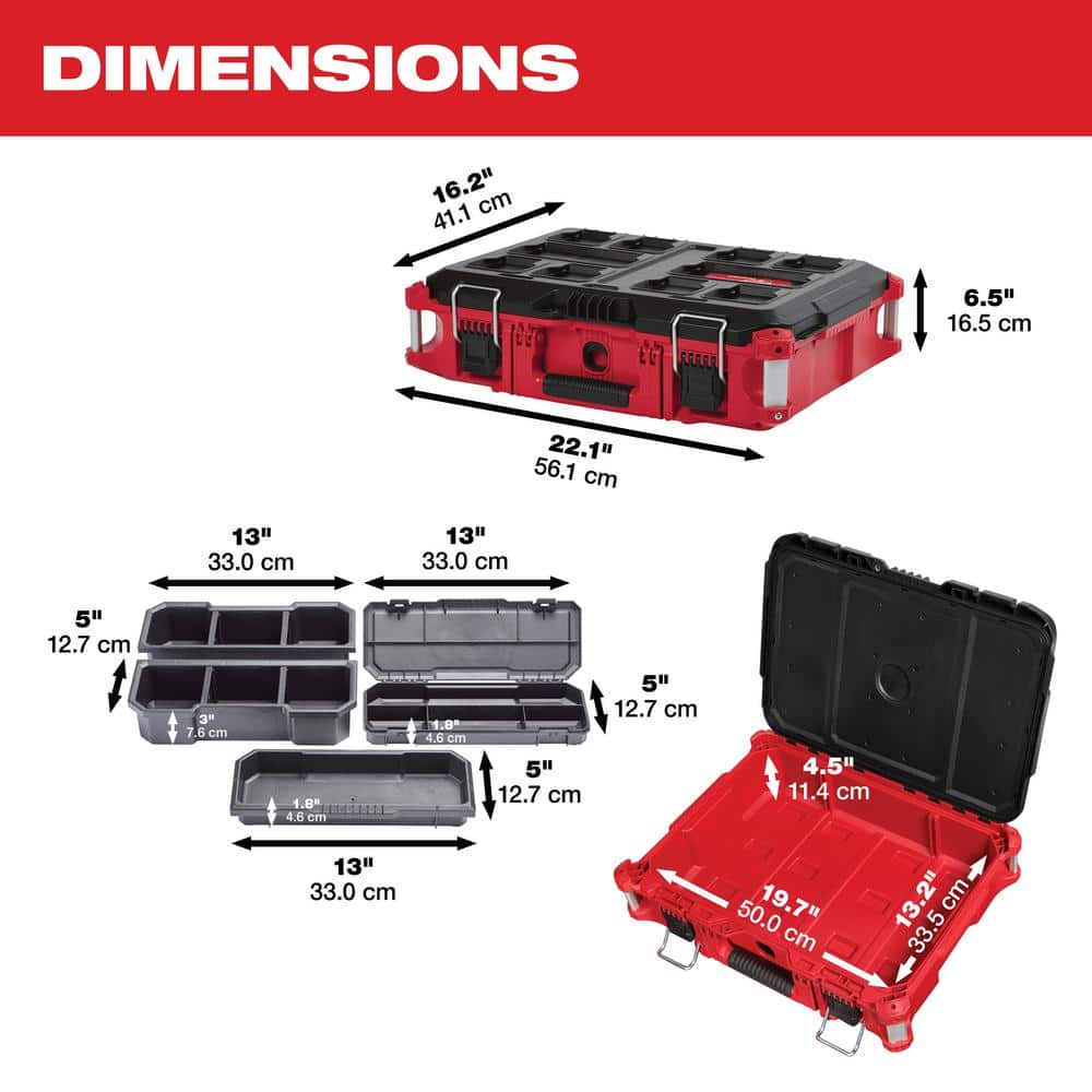💝(LAST DAY CLEARANCE SALE 70% OFF)MW PACKOUT 22 in. Rolling Tool Box, 22 in. Large Tool Box and 22 in. Medium Tool Box 8426-8425-8424