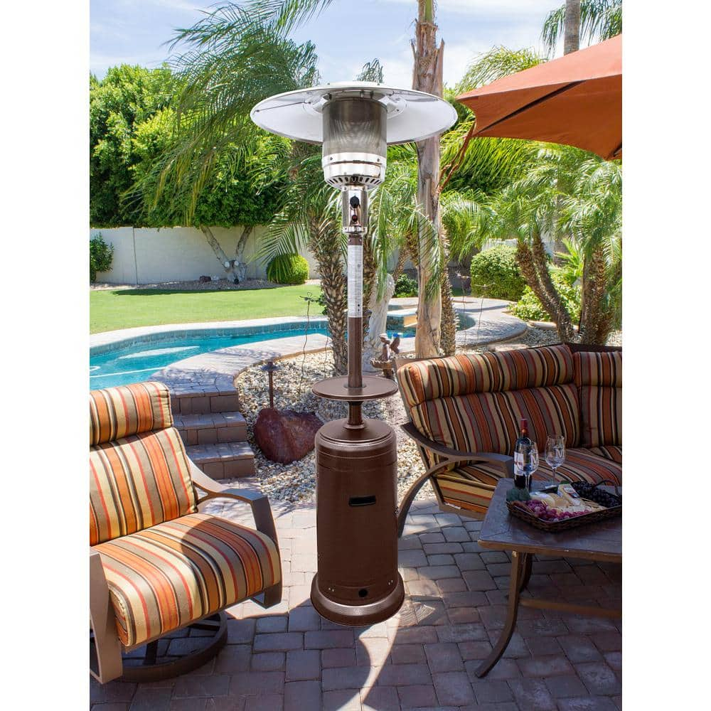 AZ Patio Heaters 48,000 BTU Hammered Bronze Propane Patio Heater HLDS01-W-CG