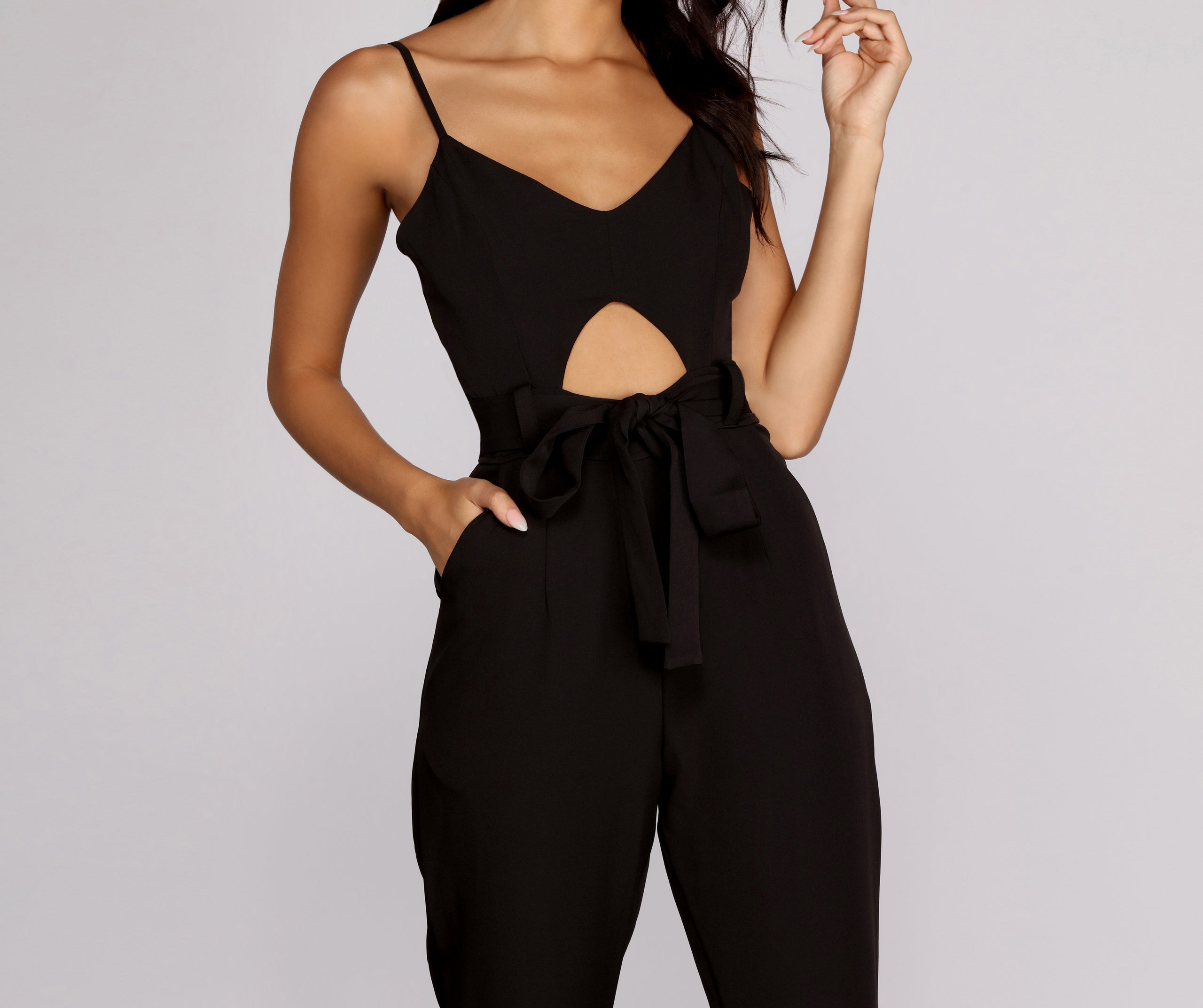Key To Style Tie Jumpsuit