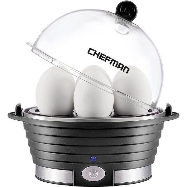 Chefman?Electric Egg Cooker Boiler， Quickly Makes 6 Eggs， BPA-Free， Black - - 32690793