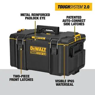 DEWALT TOUGHSYSTEM 2.0 Small Tool Box TOUGHSYSTEM 2.0 22 in. Large Tool Box and TOUGHSYSTEM 2.0 24 in. Mobile Tool Box DWST08165W00450