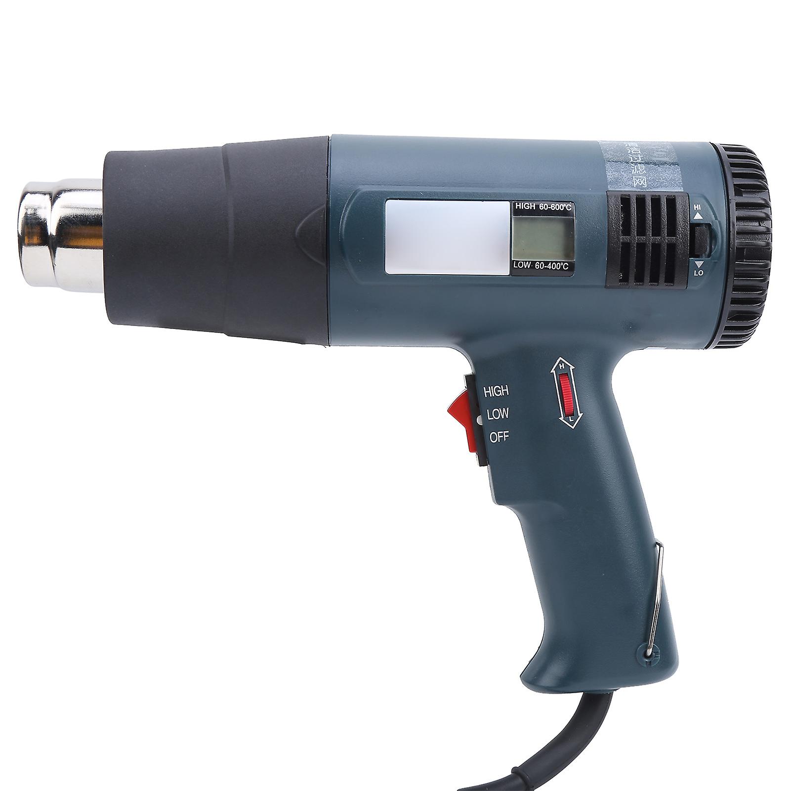 Electronic Hot Air Gun Adjustable Plastic Temperature Industrial Tool Gj-9a20lcd 2000w 220veu Plug
