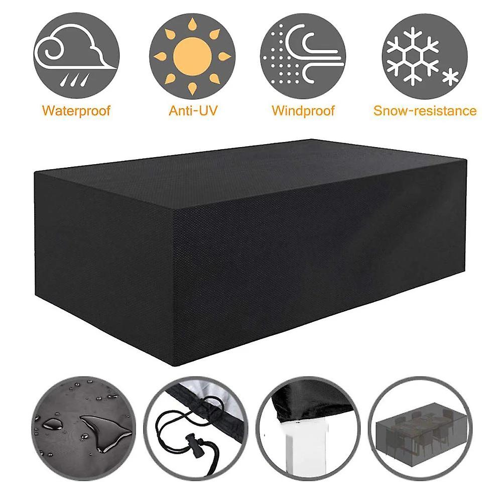 Born Pretty 90 Sizes Waterproof Outdoor Patio Garden Furniture Covers Rain Snow Chair Cover For Sofa Table Chair Dust Proof Gray Black