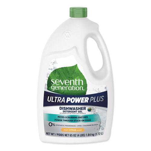 Unilever Seventh Generation Natural Automatic Dishwasher Gel | Ultra Power Plus， Fresh Citrus， 65 oz Bottle | SEV22929