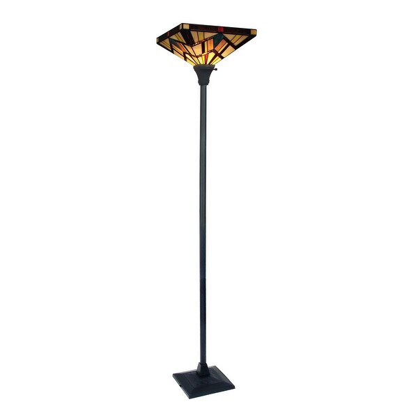 -Style Mission Design 1-light Dark Bronze Floor Lamp