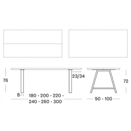 Table Albert 220X100CM Black Vincent Sheppard - Mobilier Intérieur - GRIIN