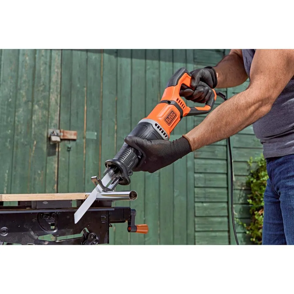 BLACK+DECKER 7 Amp Corded Reciprocating Saw with Removable Branch Holder BES301K