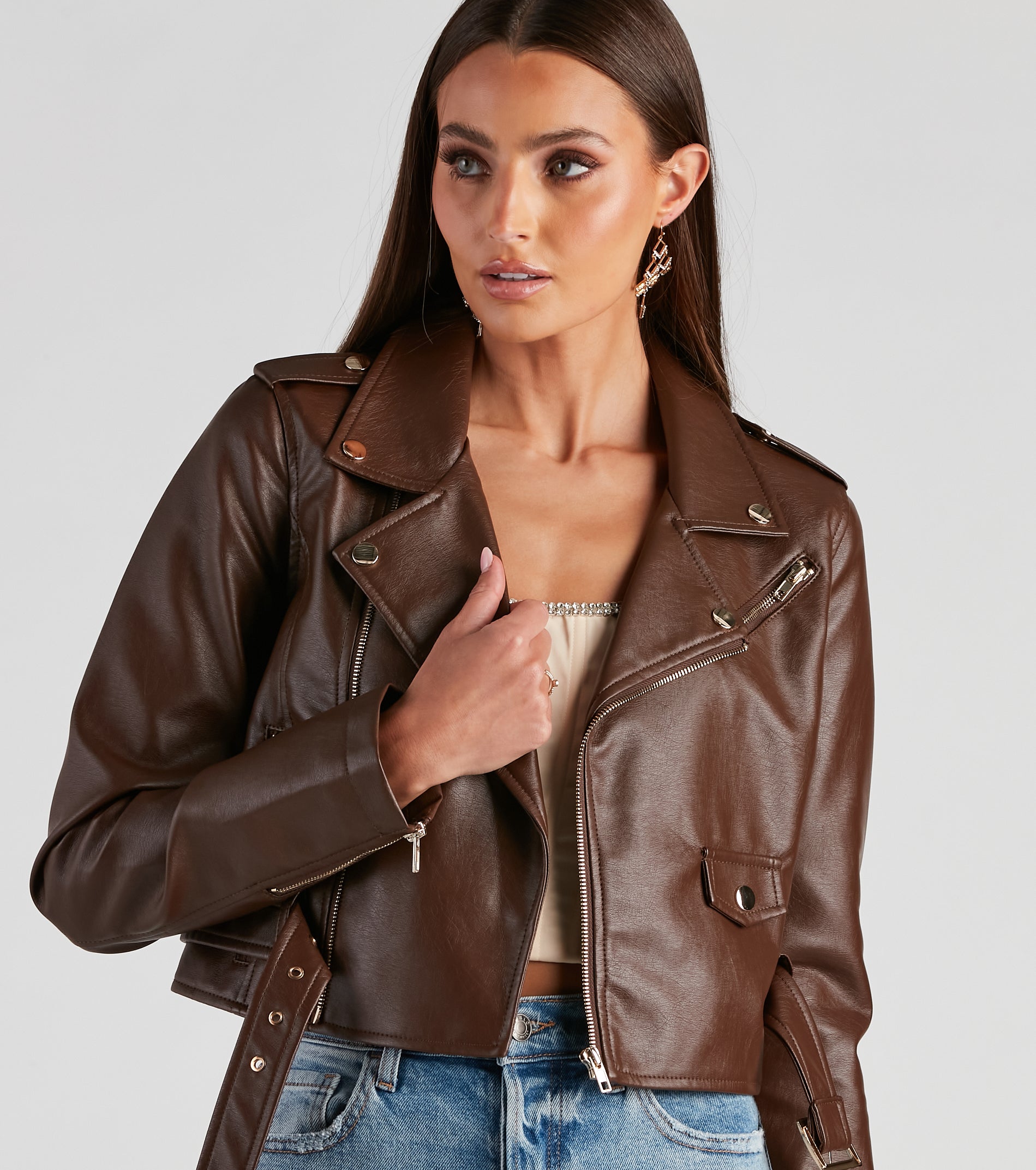 Biker Chic Crop Jacket