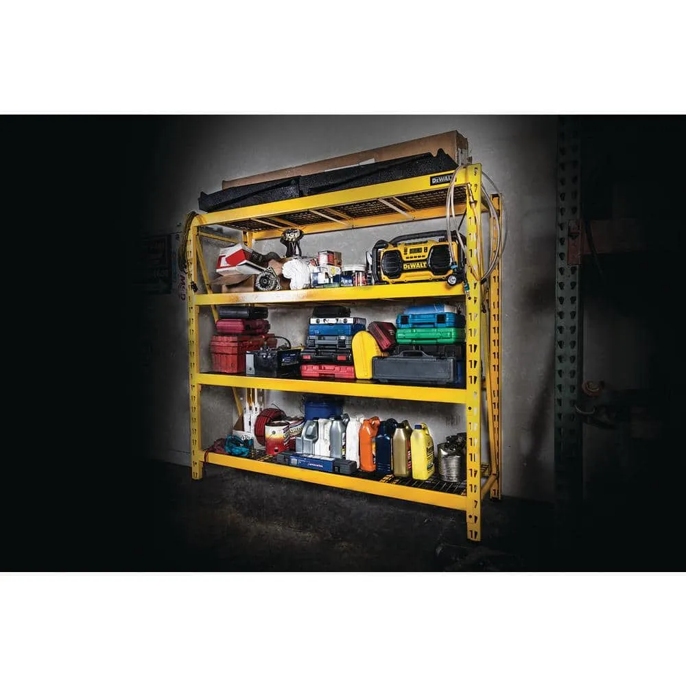 DEWALT Yellow 4-Tier Steel Garage Storage Shelving Unit (77 in. W x 72 in. H x 24 in. D) DXST10000