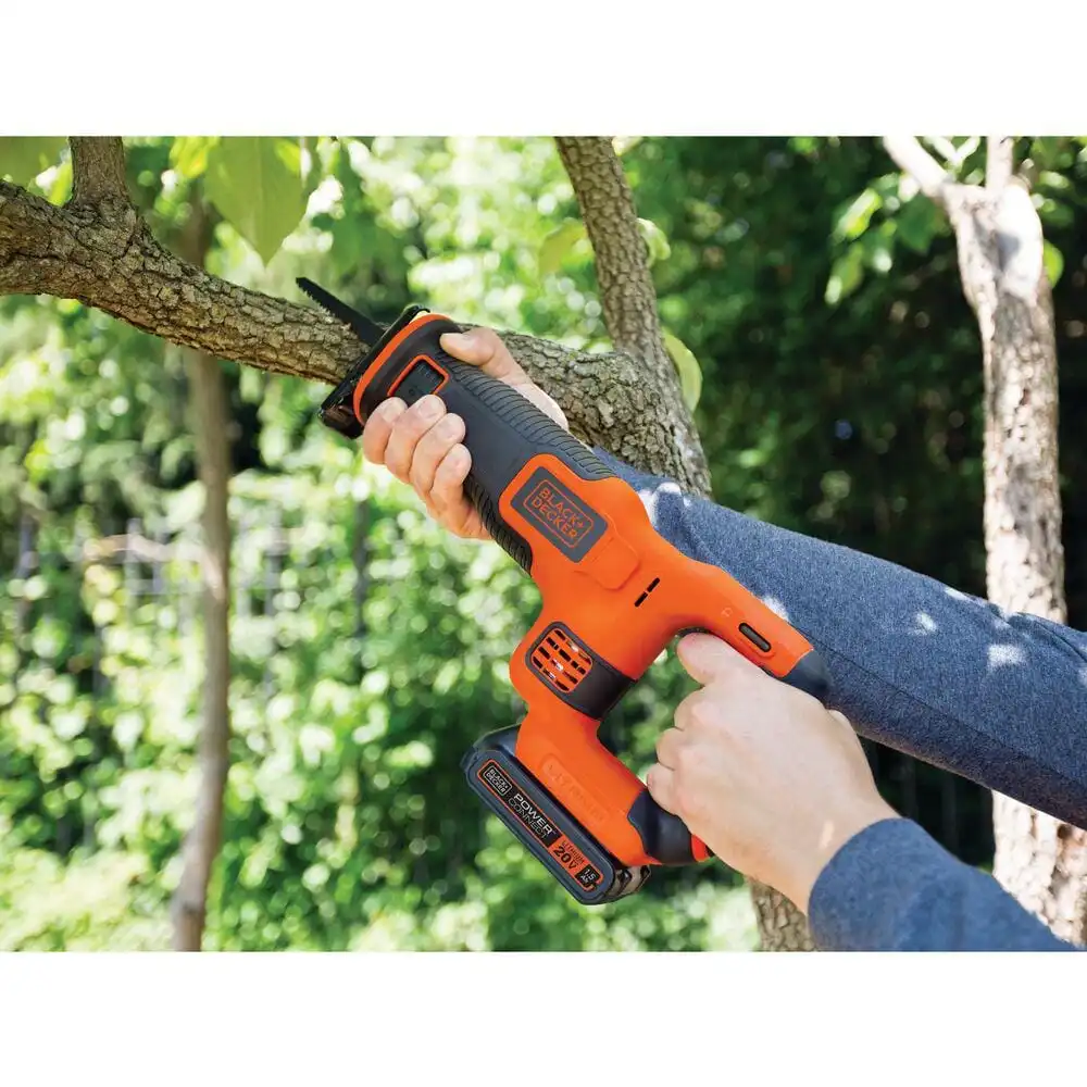 BLACK+DECKER 20V MAX Cordless Reciprocating Saw with 1.5Ahr Battery and Charger BDCR20C