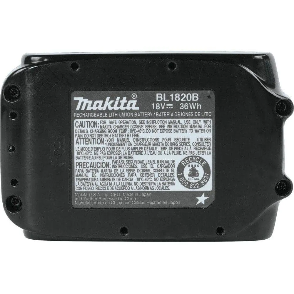 Makita 18V LXT Lithium-Ion Compact Battery Pack 2.0Ah with Fuel Gauge BL1820B