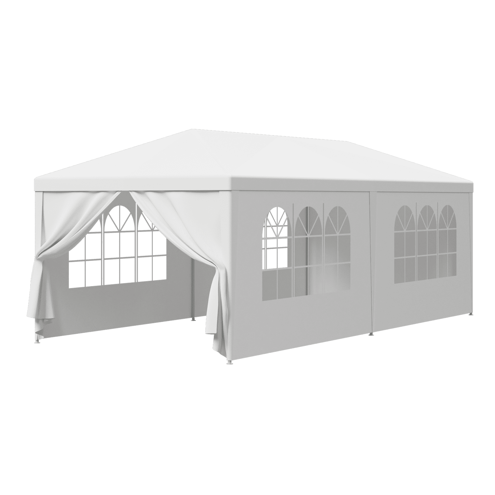 ZENSTYLE Patio Wedding Party Tent Set White Waterproof Canopy - 10 x 20'