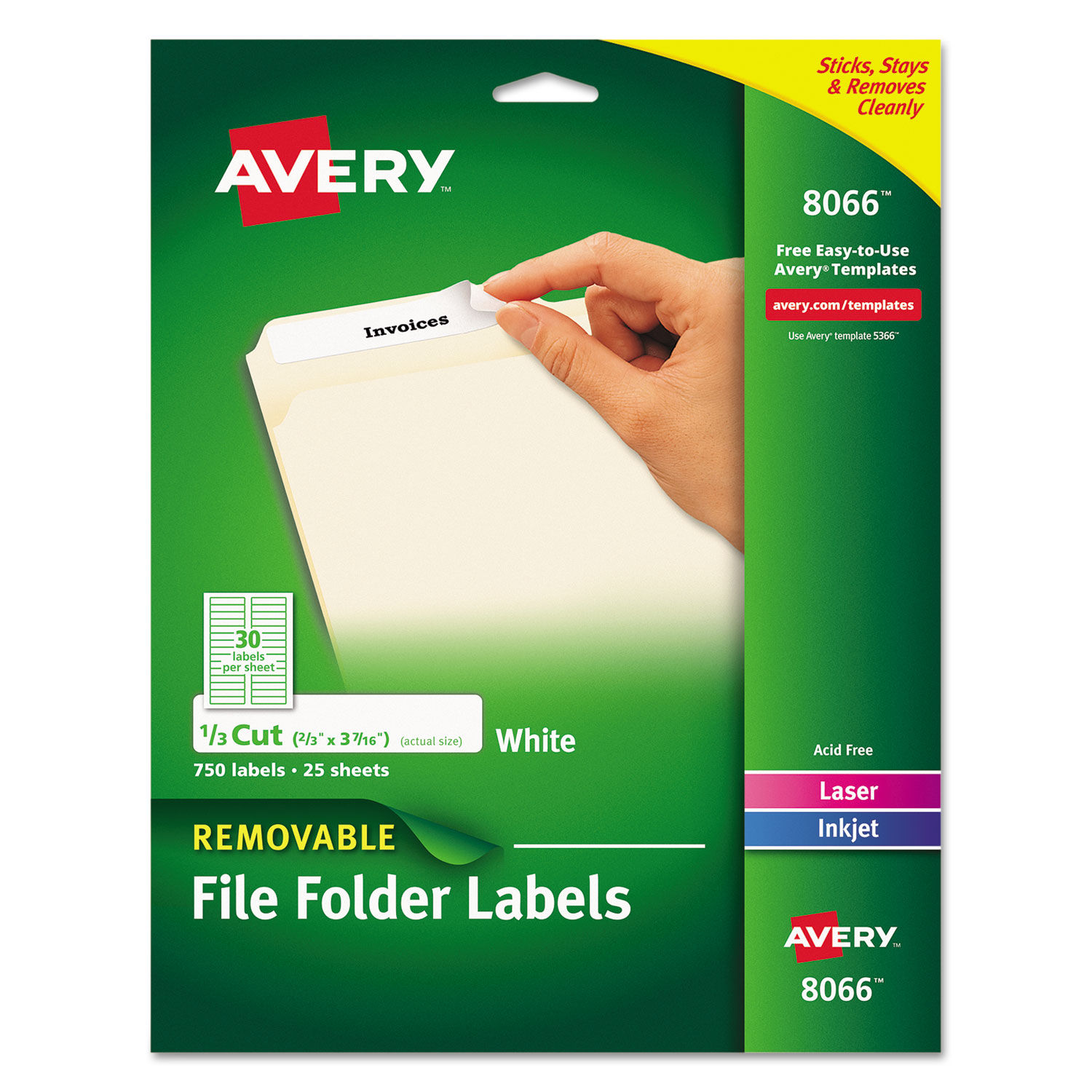 Removable File Folder Labels with Sure Feed Technology by Averyandreg; AVE8066