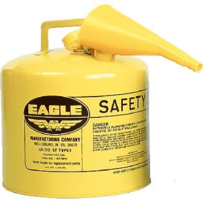 Safety Diesel Gas Can Yellow Type I 5-Gallons