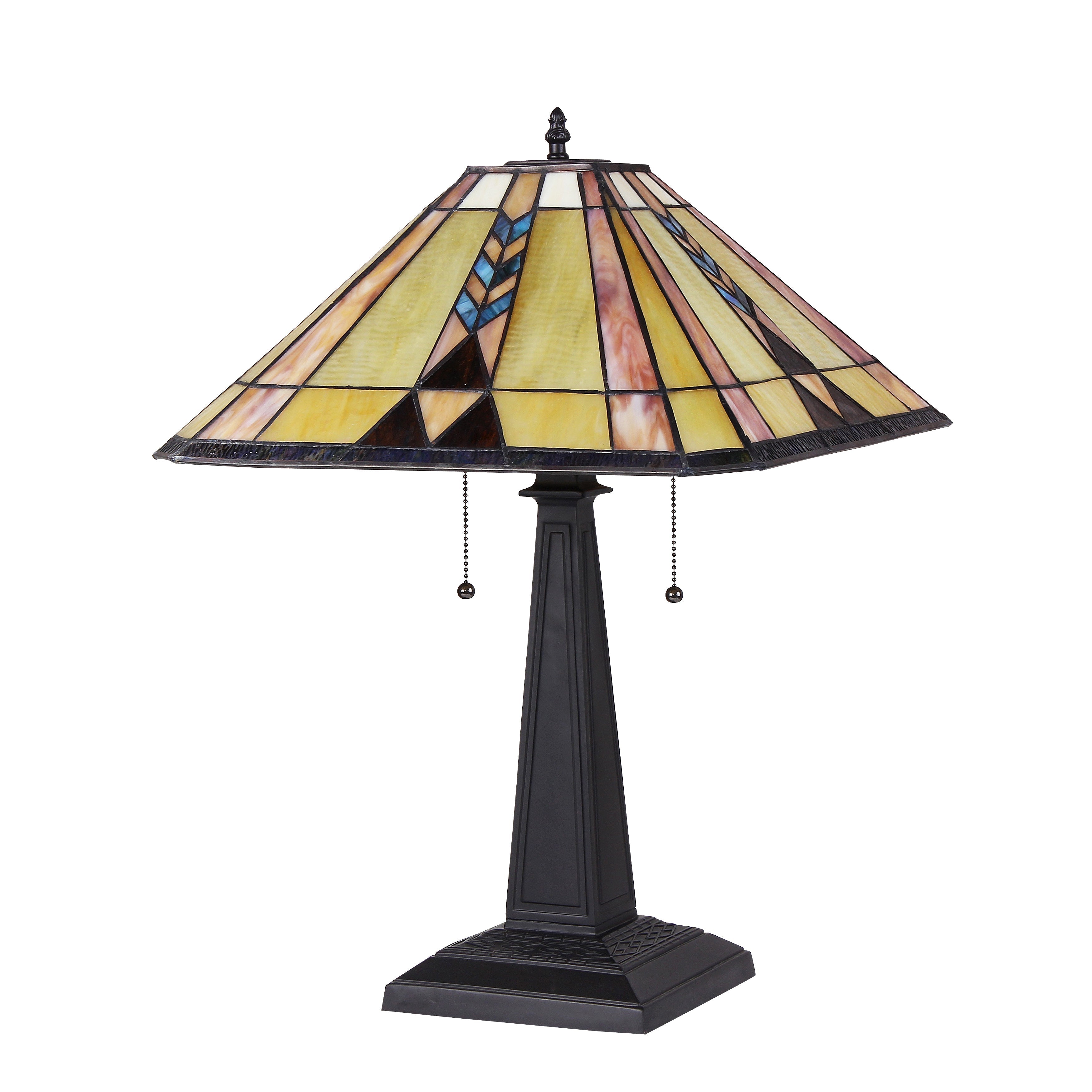 RADIANCE Goods -Style 2 Light Mission Table Lamp 16" Shade